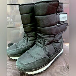 ENPLEI unisex black snow boots kids size 37